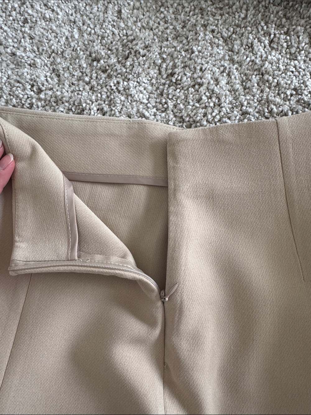Zara Beige Skort with Front Overlap - Picture 4 of 6